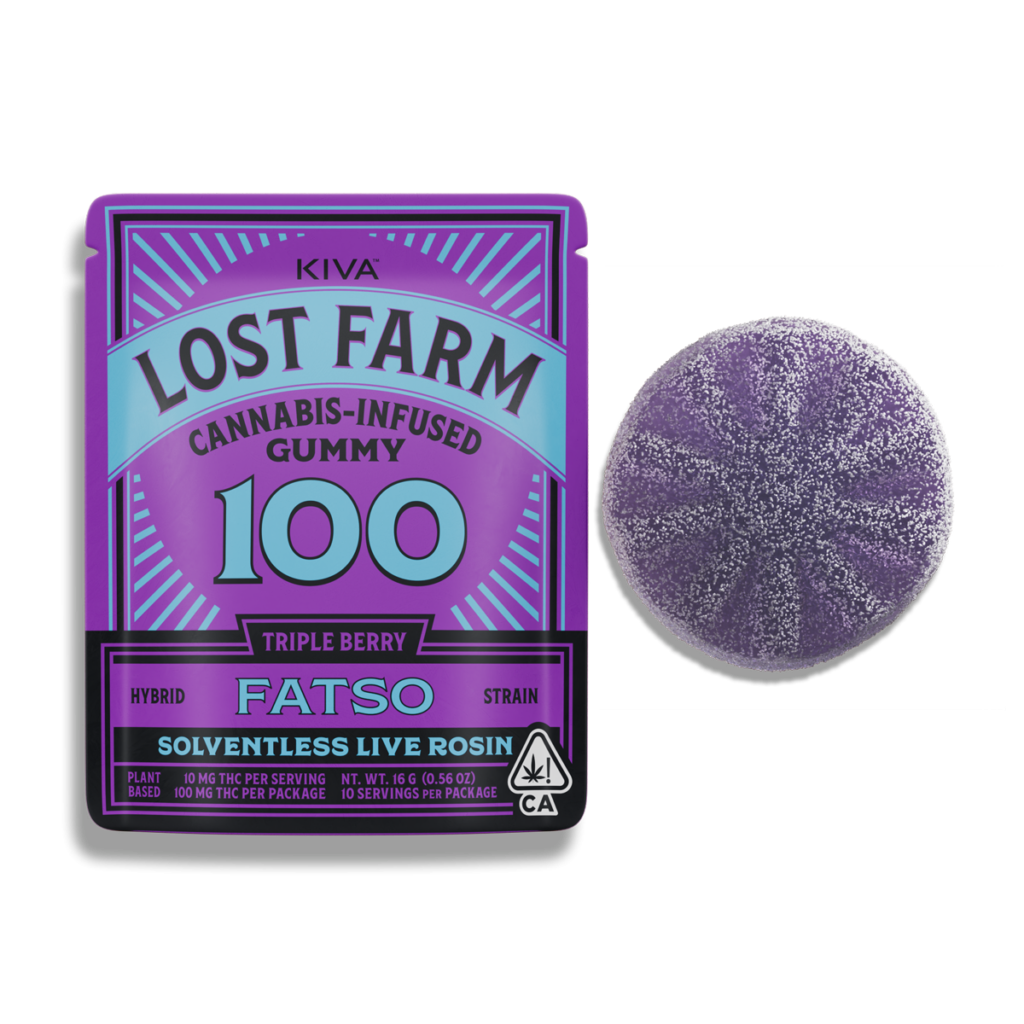 Kiva Edibles | 100mg Triple Berry x Fatso Live Rosin Gummy